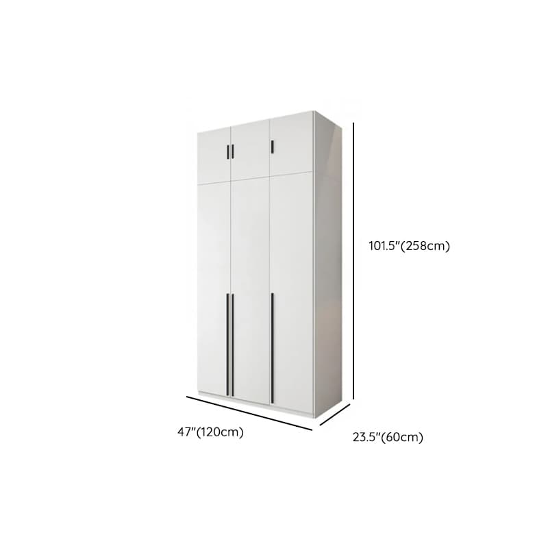 White Lumber Detached Wardrobe Closet with Soft Close Drawer, Door, Interior Shelves, and Clothing Rod - image 24