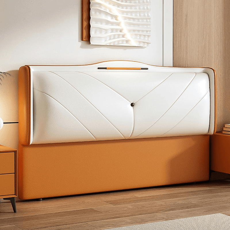 Art Deco Style Panel Headboard in Pine Wood with No Distressing, Rectangle Shape for King/Queen/Full Bed, Featuring Sponge Upholstery Fill and Standard Height - image 7
