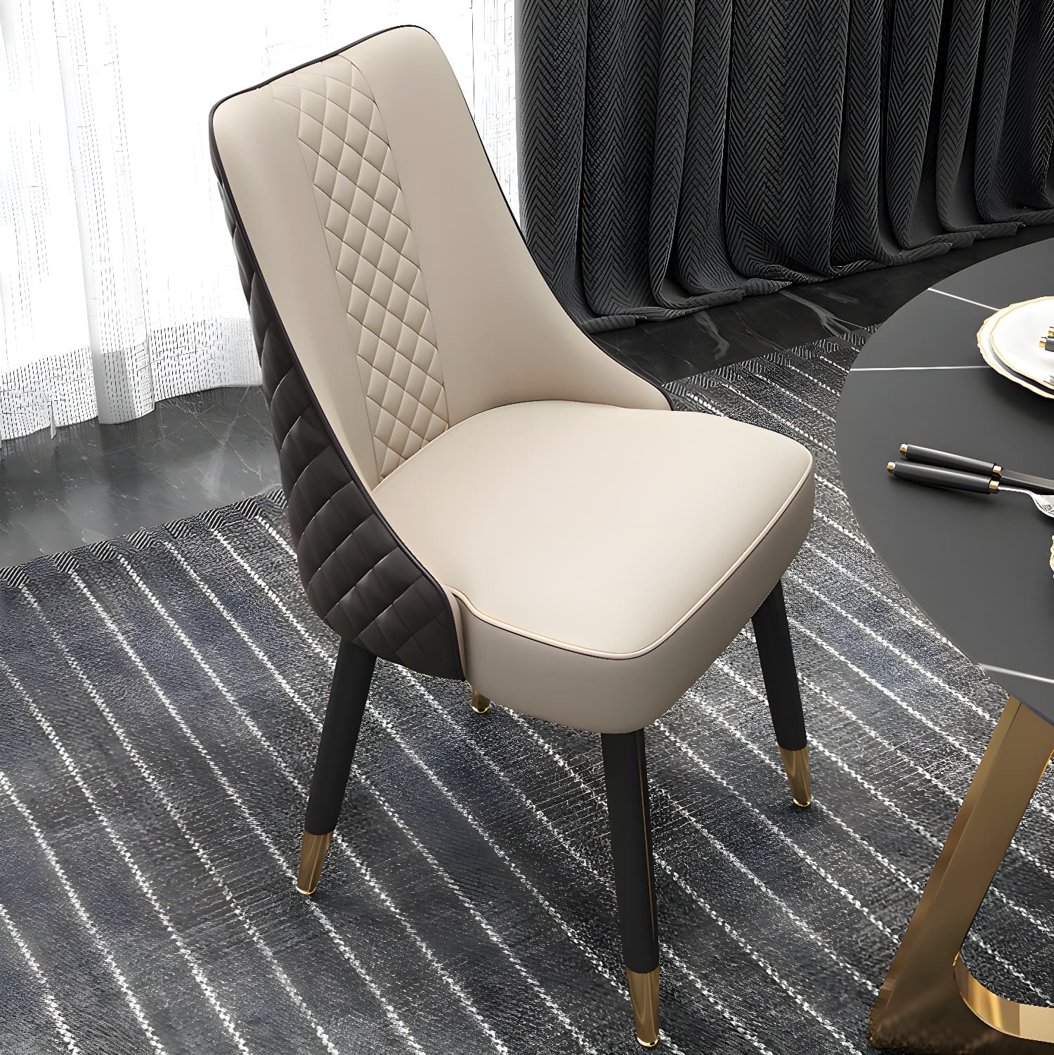 Scandinavian Style Wood Side Dining Chairs Dining Room Solid Back Chair - image 12