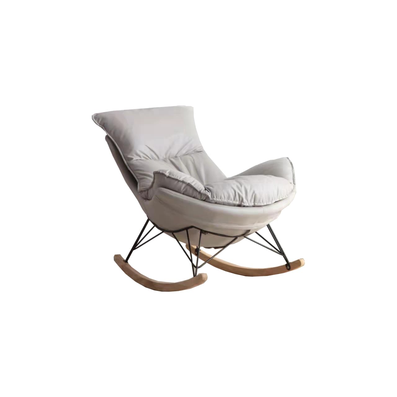 Faux Leather Gorgeous Rocking Chair Removable Cushions Rocker Chair for Living Room - image 14