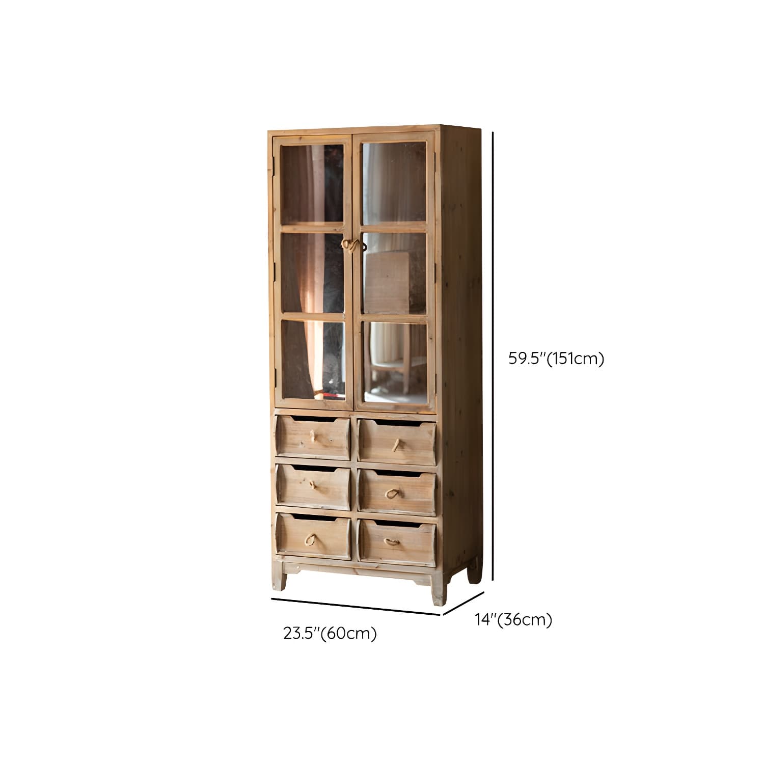 Solid Wood Accent Cabinet Industrial Stain Resistant Cabinet - image 14