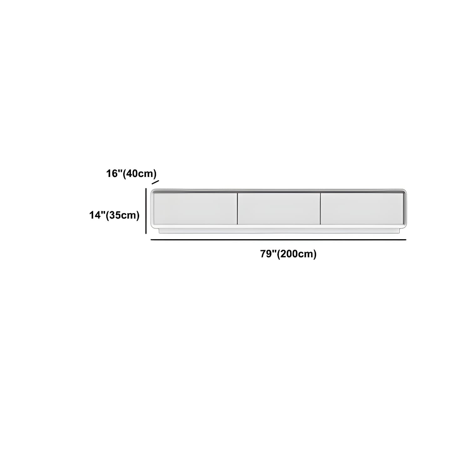 16 - Inch D White TV Console with Glide Drawer Included , Contemporary TV Stand - image 13