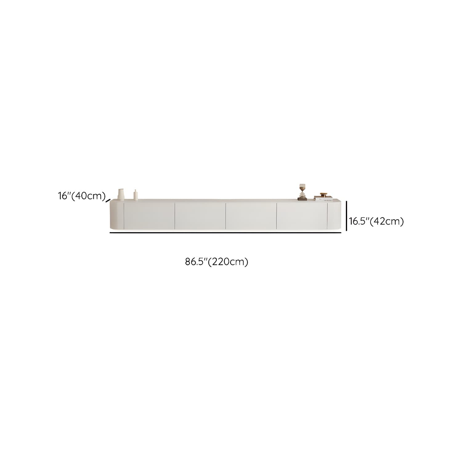 Modern Wood TV Stand Console White TV Media Stand with Drawers for Living Room - image 15