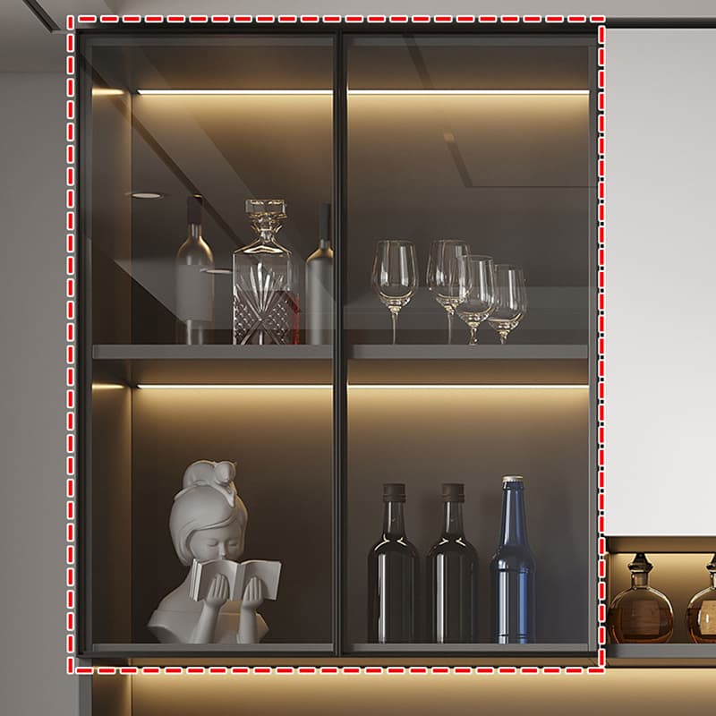 White Modern Buffet Cabinet with Cabinets and Shelves, Full Assembly Needed - image 6