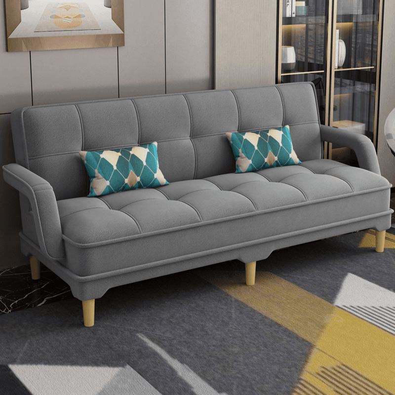 Tear Resistant Standard Sofa in Gray/Light Blue/Amber Color with Arm - image 3
