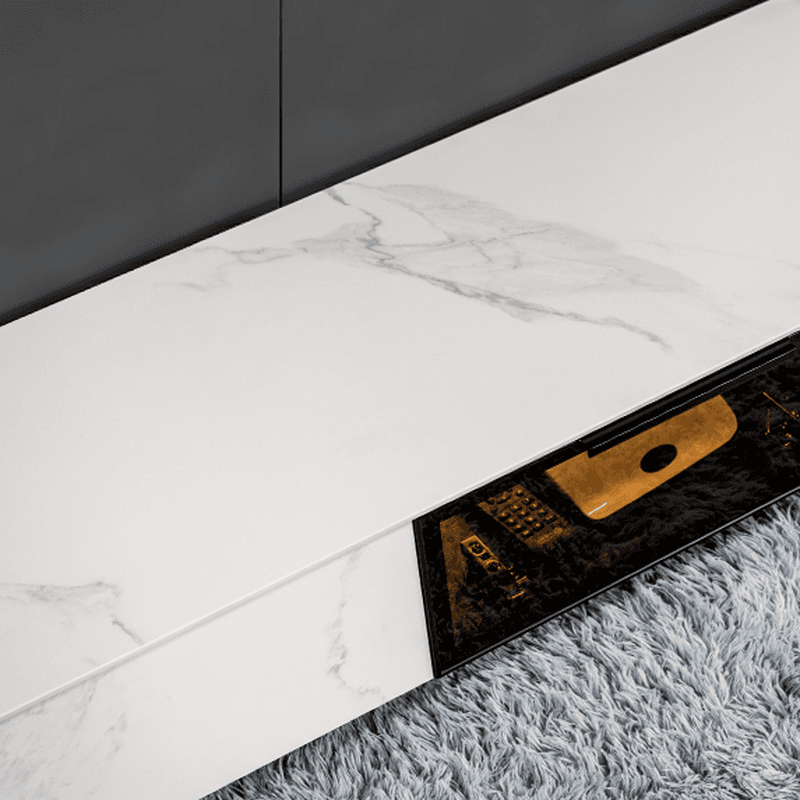 Rectangular TV Stand for Drawing Room with Light and Door - image 13