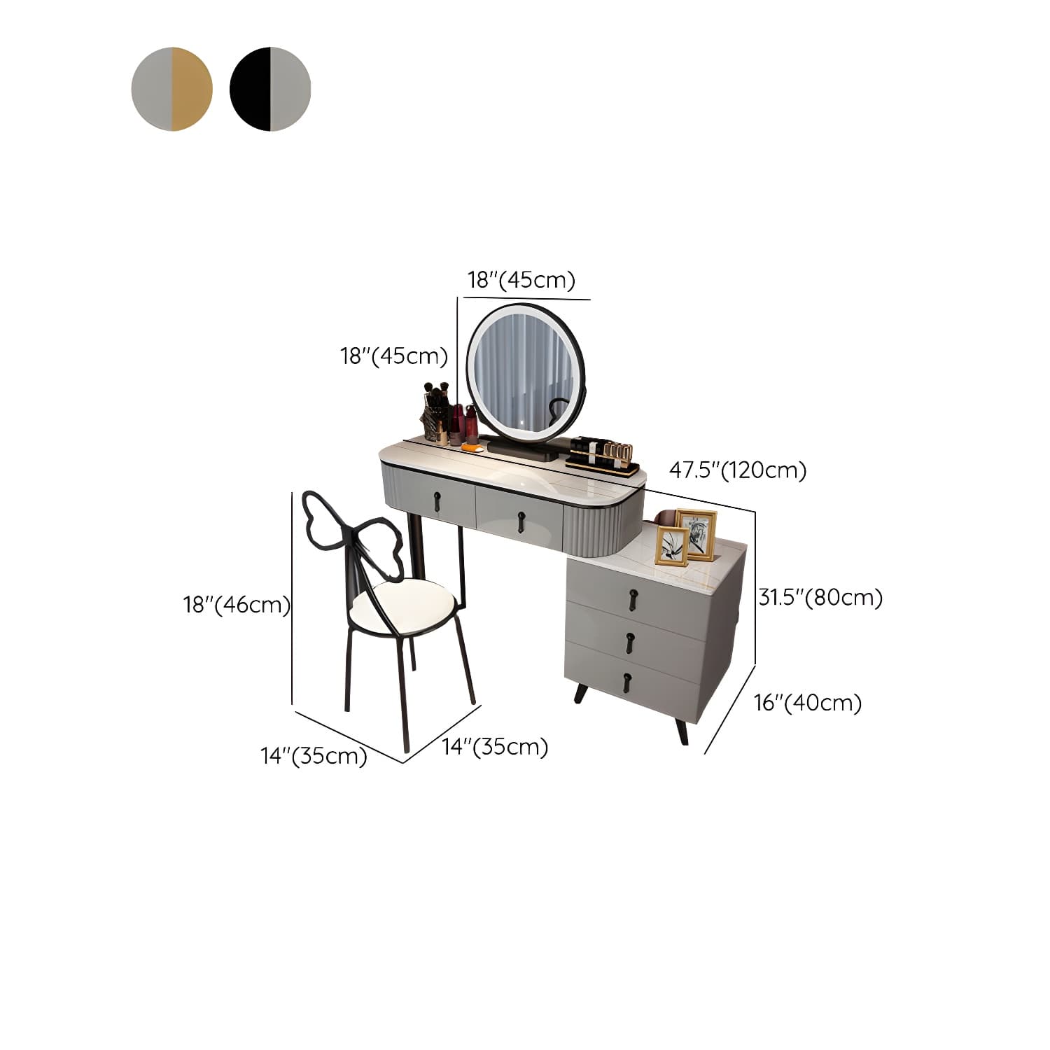 Modern Simple Style Vanity Dressing Table with Drawers for Bedroom - image 18