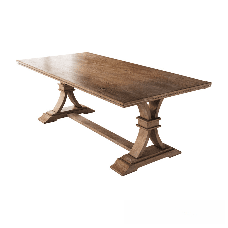 Old School Weathered Wood Rectangle Fixed Dining Table for 8/for 6/for 4 - image 5