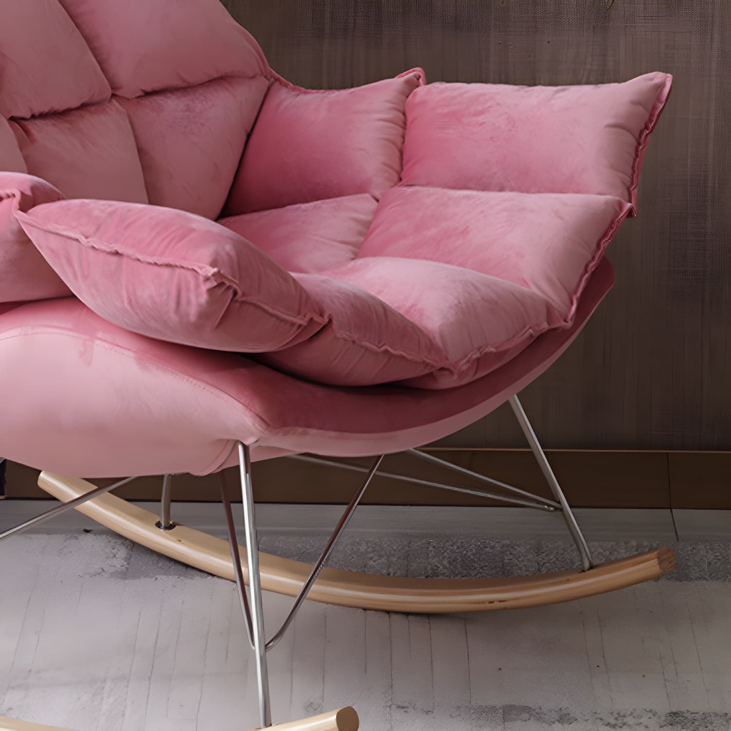 Modern Indoor Sofa Rocking Chair Mother Feeding Rocking Chair with Cushion and Ottoman - image 14