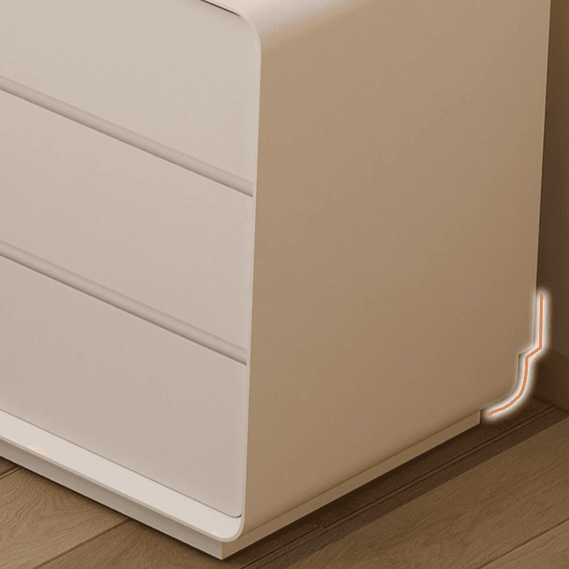 Simplistic Large Vanity Set with Lumber Table Top, White Seat, 8 Drawers, and Mirror Lights - image 4