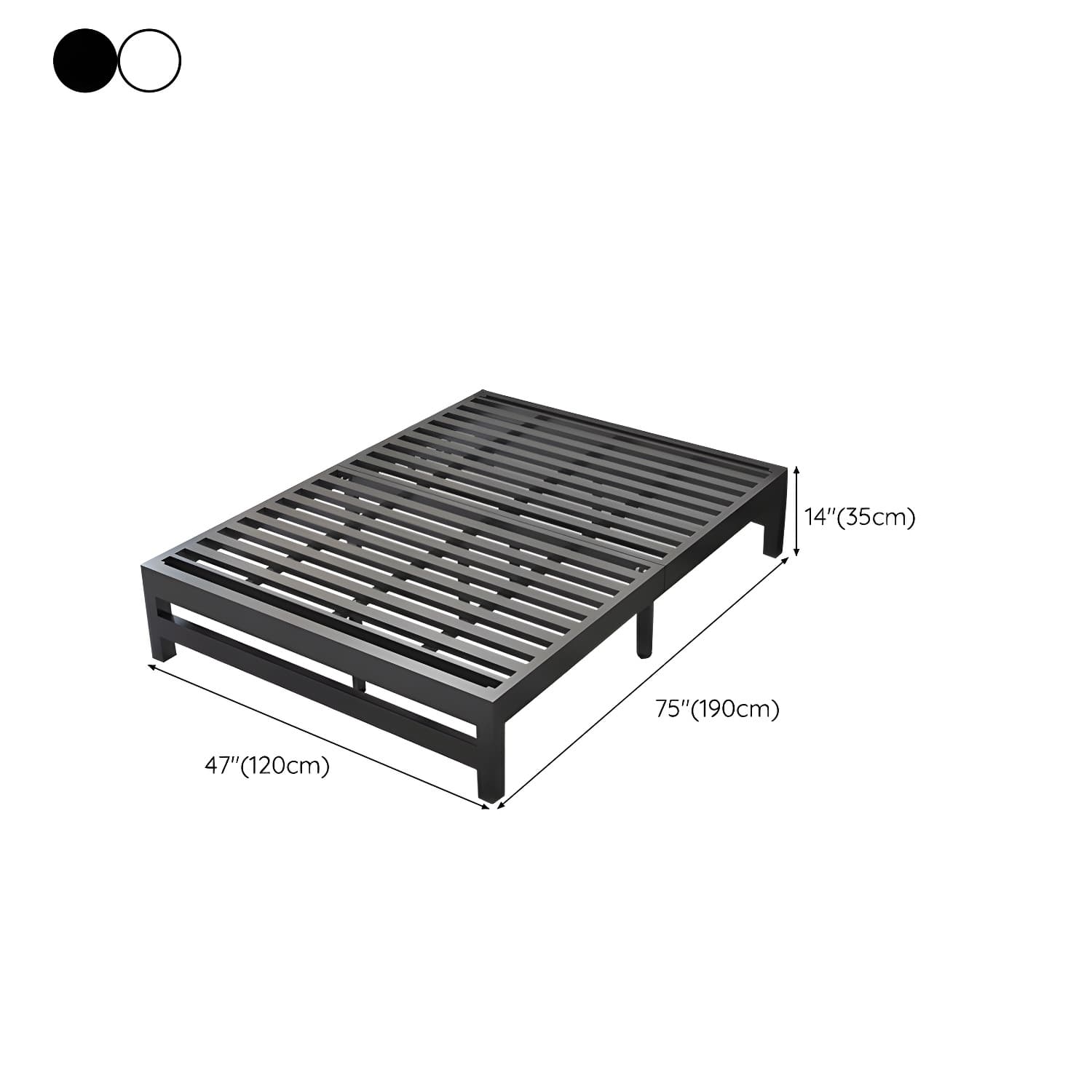 Modern Metal Bed Frame with Legs and Non-Upholstered Solid Color Design - image 21
