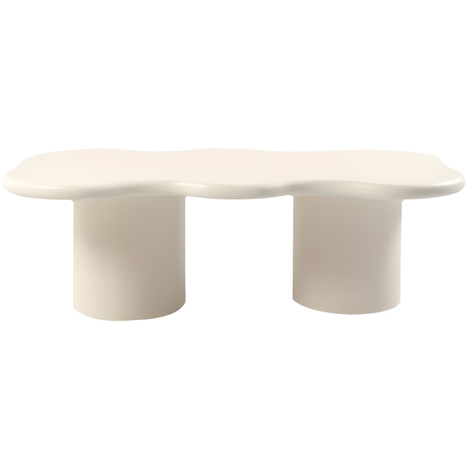 Solid Wood Coffee Table White Minimalist Coffee Table for Living Room - image 5