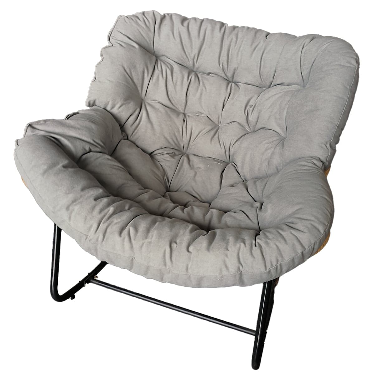 Midnight Black/Chalk/Cocoa Ergonomic Rocking Chair Couch with Rear Back, Stationary - image 7