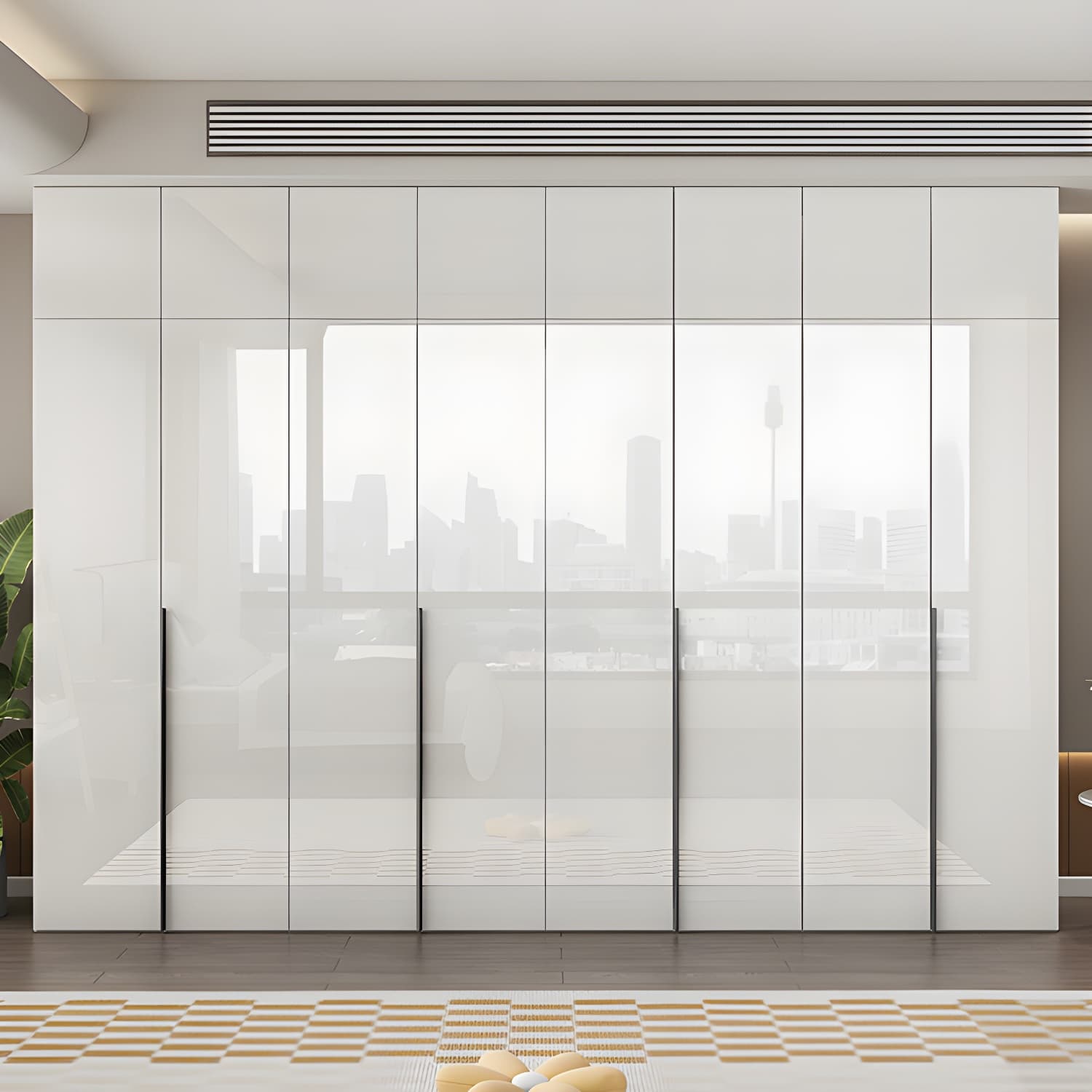 Solid Wood White Wardrobe Armoire with Drawers, Clothing Rod, and Shelves - image 4