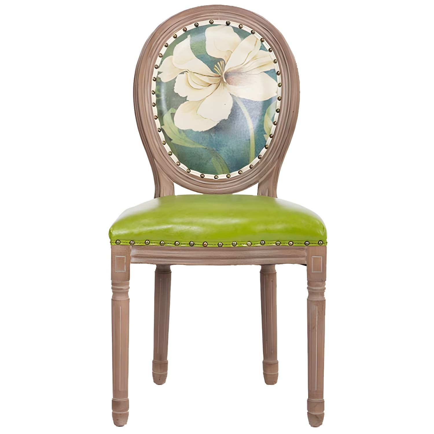 Solid Wood Country Style Dining Room Chair Matte Finish King Louis Back Side Chair - image 9