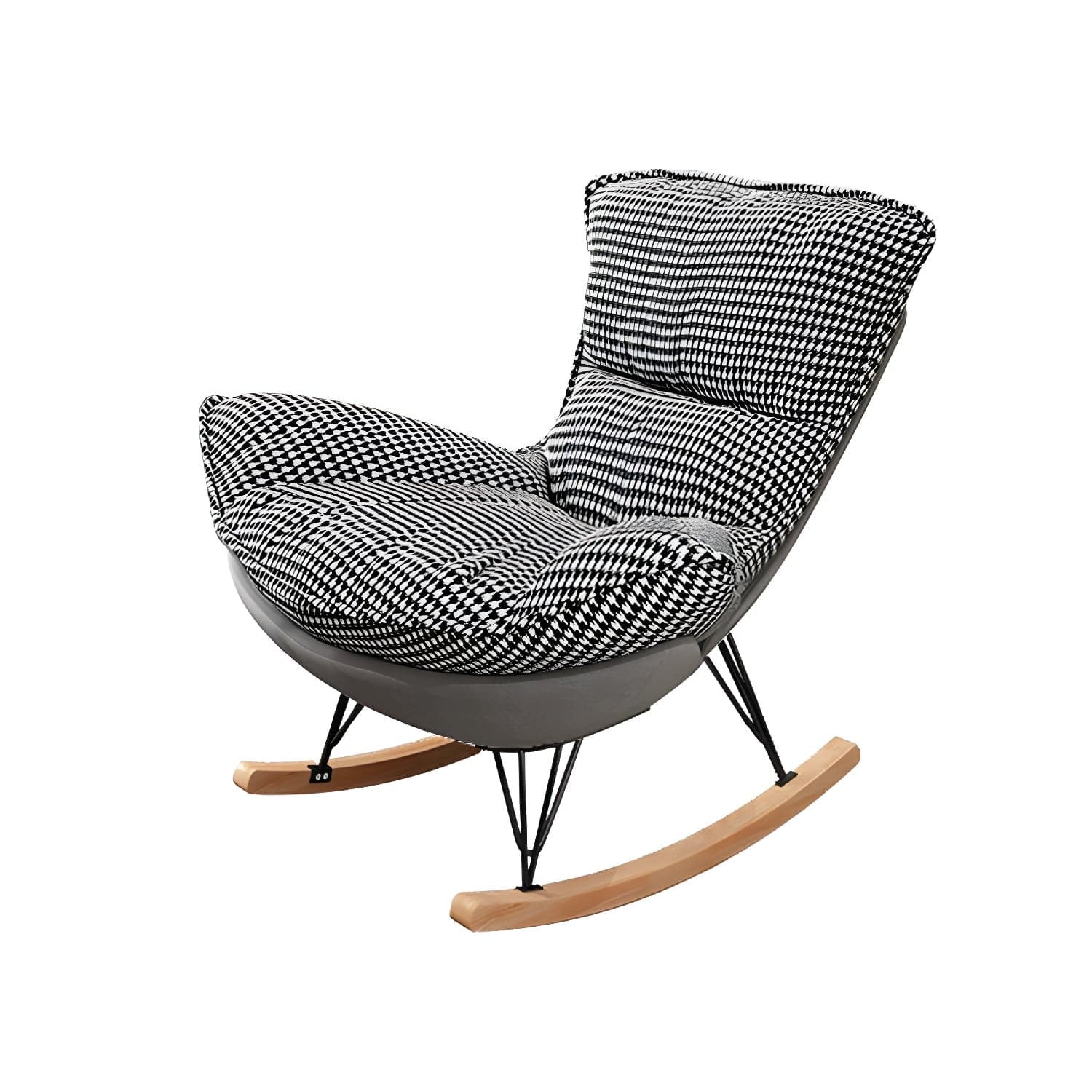 31" Wide Upholstered Rocking Accent Chair with Light Legs for Living Room - image 4