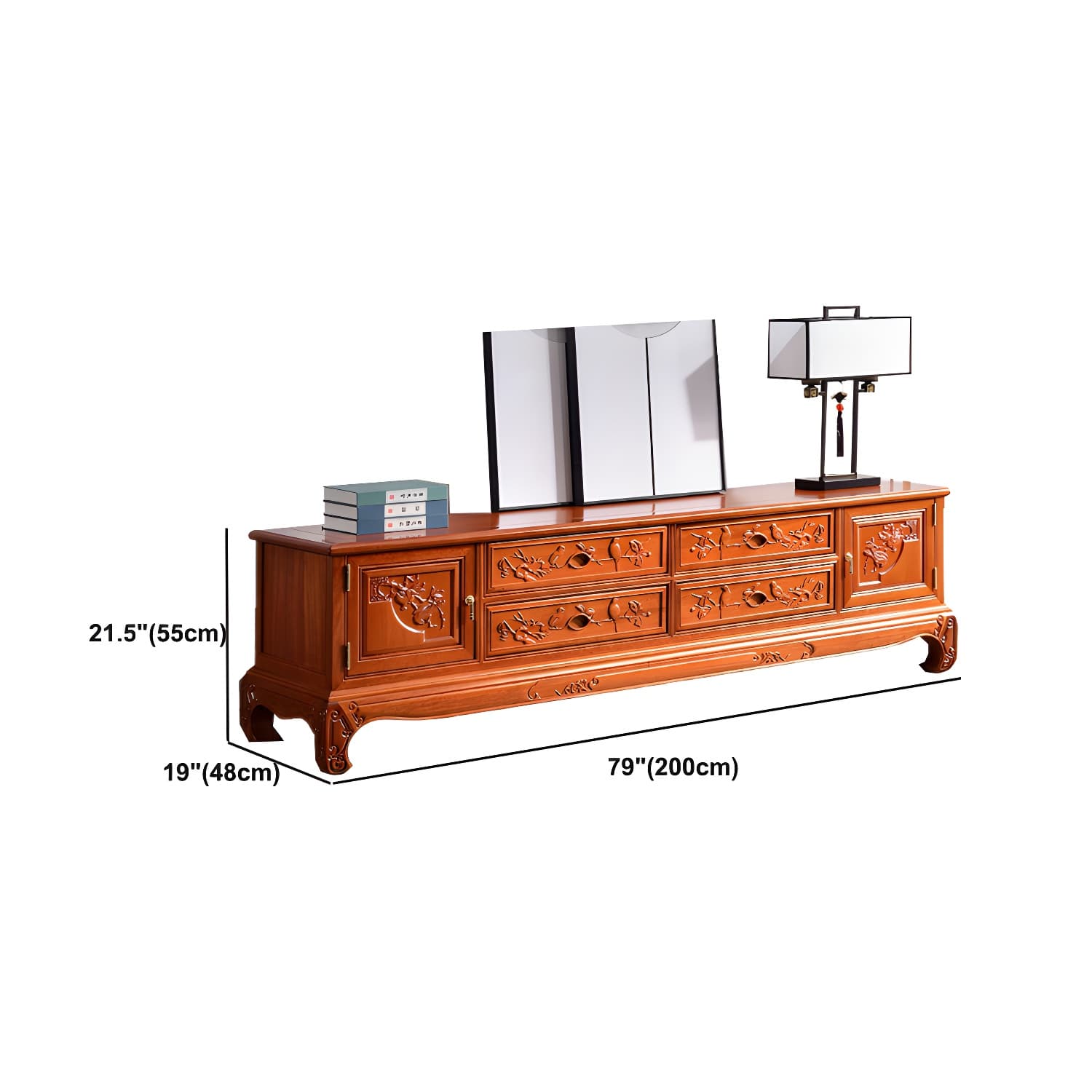 Wooden TV Cabinet Classical Storage TV Stand for Living Room - image 17