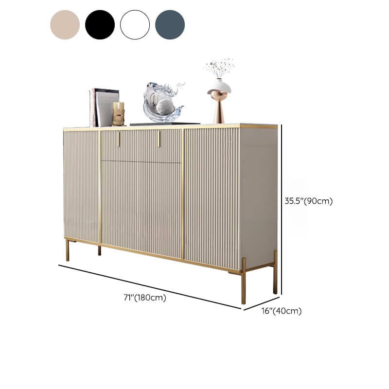 Ground Independent Sideboard for Parlor with Appliance Storage and Worktop in a Modern Style - image 26