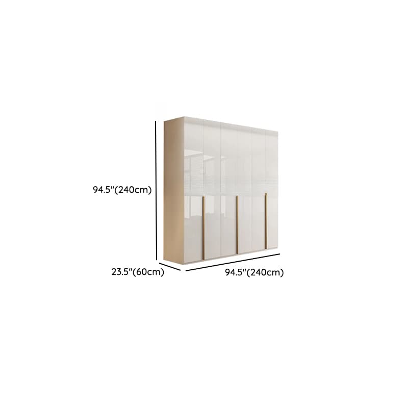 Chalk Minimalist Laminate Cabinet Armoire with Soft Close Drawer, Soft Close Door, Interior Shelves, and Clothing Rod - image 25