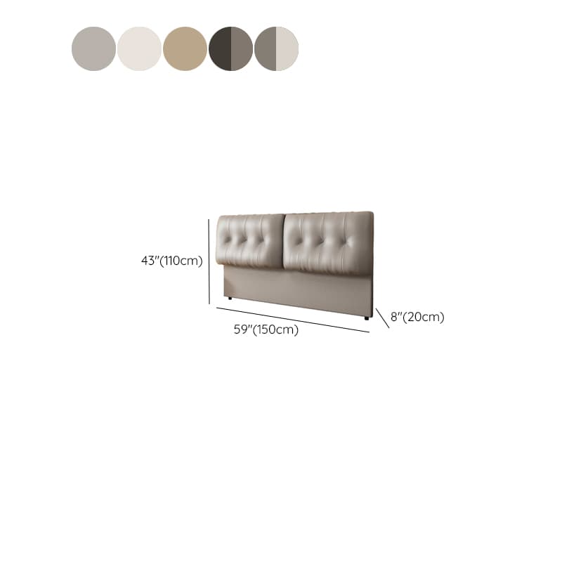 Simplistic Panel Headboard with No Distressing, Piled Tufted Rectangular Design for Queen/Full/Twin XL Bed, Cotton Upholstery, Standard Height - image 13
