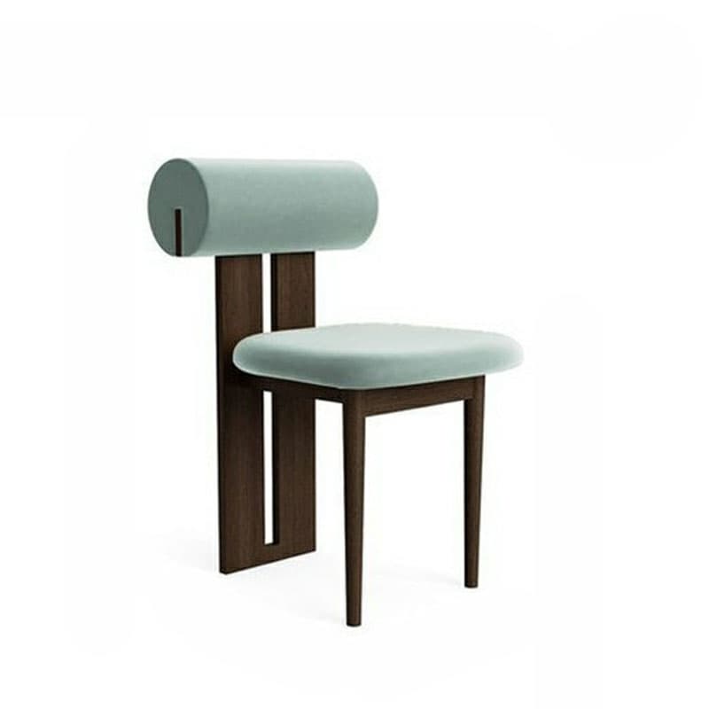Modern Upholstered Armless Kitchen & Dining Chair, Open Back, Wood Ash, 1 Piece - image 9