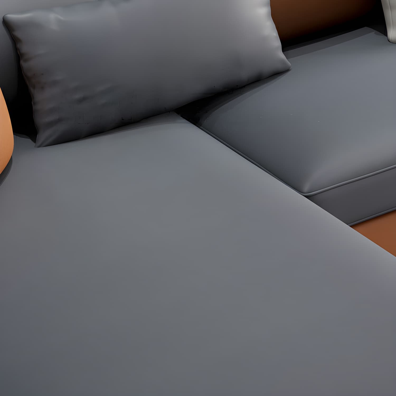 Large Modern L-Shape Stationary Wood Sectional Sofa with Round Arm and Cushion Back - image 19
