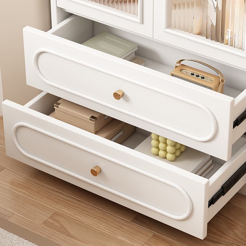 Detached Scratch-immune Accent Cabinet with Glazed Door, Adjustable Shelf, Cabinet Knobs, Soft Close Drawer, and Stain Resistant Finish - image 8