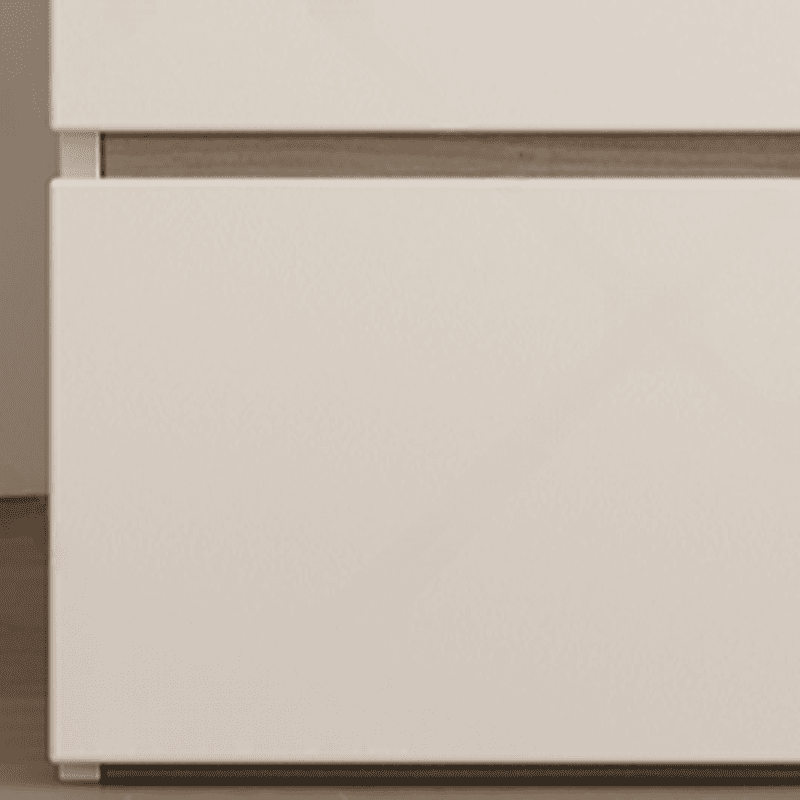 White Minimalist Manufactured Wood Wardrobe Closet with 2 Drawers, Soft Close Door, Interior Shelves, and Clothing Rod - image 4