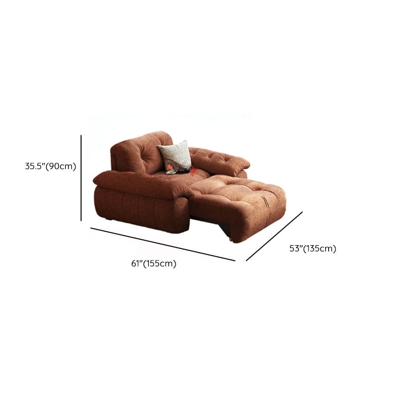 Standard/Single Sofa in Soft-pile Fabric, Amber Color with 1 Pillow - image 9