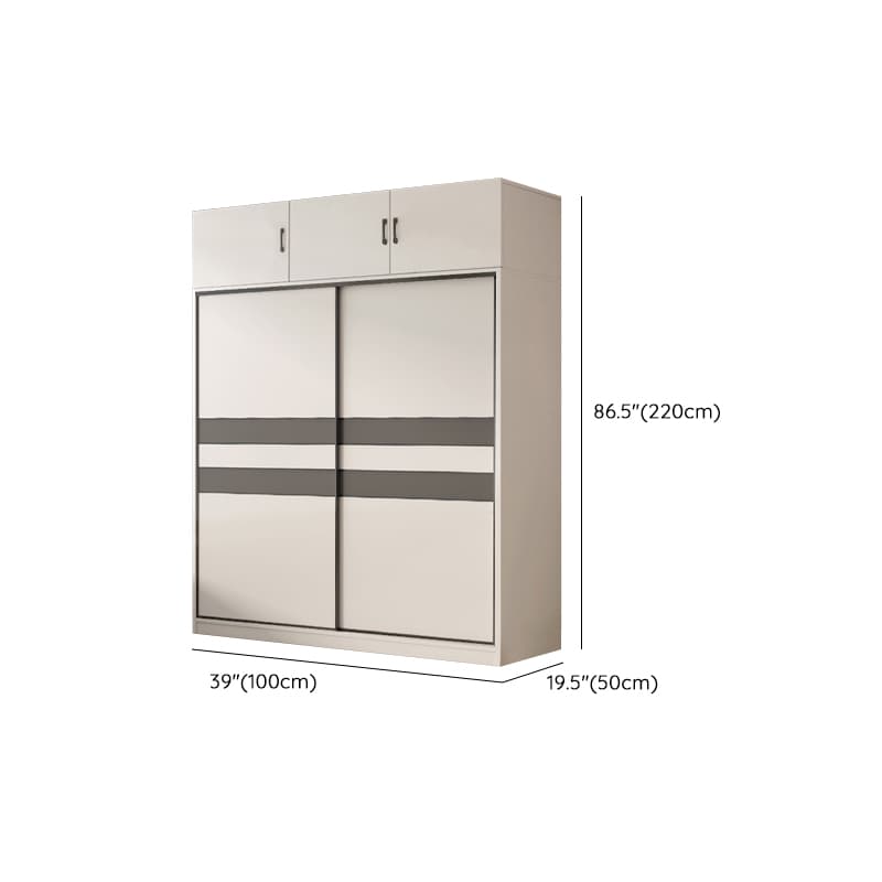 Chalk Nordic Timber Wardrobe with 3 Drawers, Self-supporting Design, Soft Close Door, and Clothing Rod - image 18