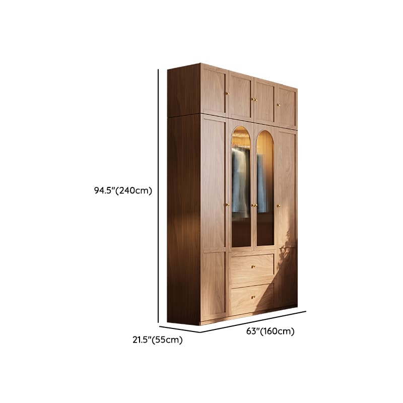 Trendy Unfinished Color Engineered Wood Unattached Armoire Cabinet - image 23