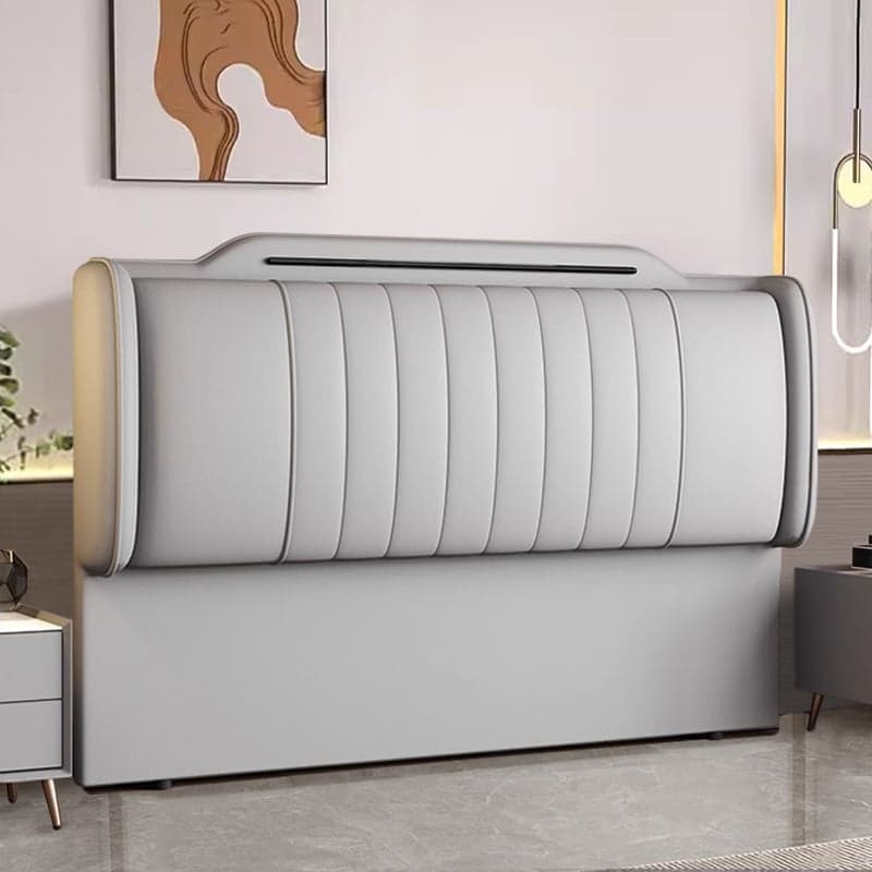 Modish No Distressing Timber Panel Headboard with Rectangle Shape for King Bed, Featuring Sponge Upholstery Fill and Standard Height - image 7
