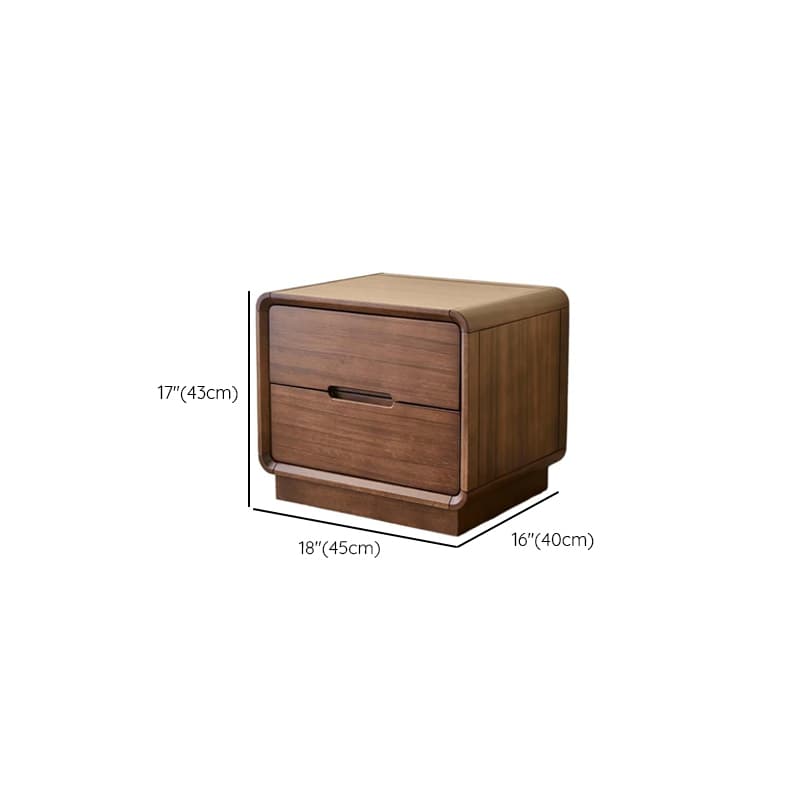 Cocoa Stylish Drawer Storage Nightstand with Walnut Countertop - image 17