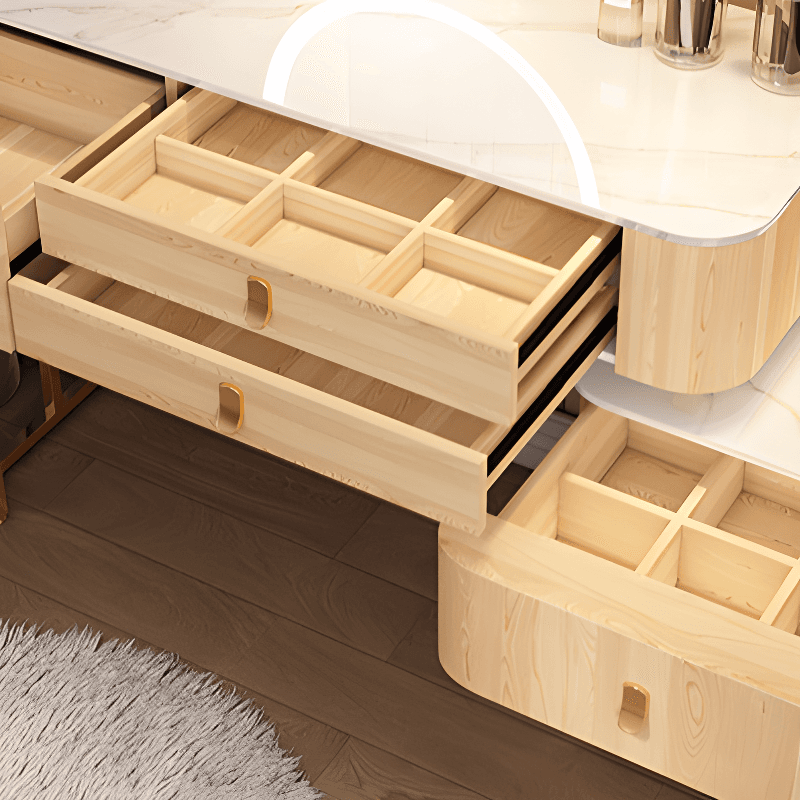 Multi-Purpose Scalable Vanity Set with Push-Pull Drawers, Adjustable Touch & Adjustable Brightness Lighting System, Dividers Included - image 8
