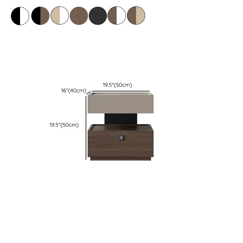 Organic Modern Nightstand With Drawer Organization Featuring Particle Board Wood and Illuminating Lighting - image 17