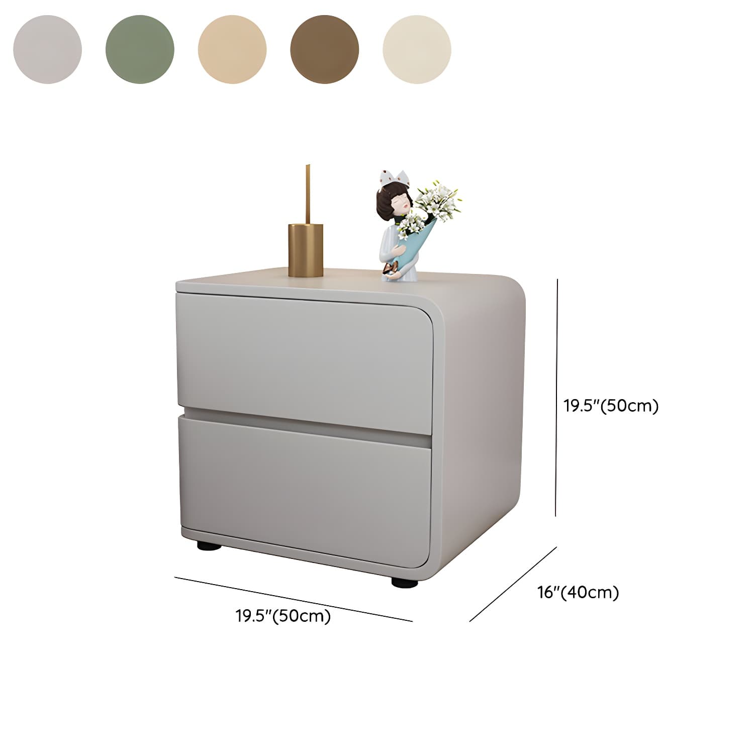 Contemporary Drawer Storage Bedside Cabinet Pine Accent Table Nightstand for Bedroom - image 14