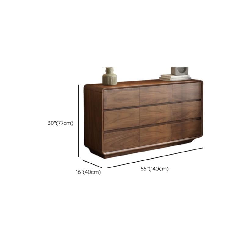 Cocoa Simplistic Bleached Wood Double Dresser/Lingerie Chest with 6/9/5 Drawers, Horizontal/Vertical Orientation - image 16