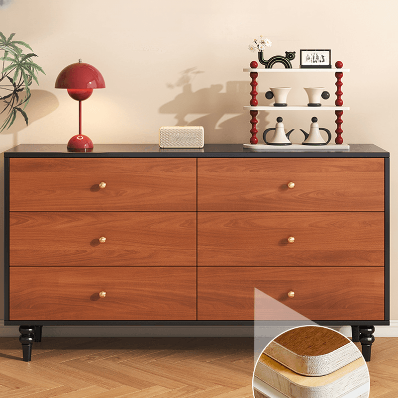 Cocoa Simple Manufactured Wood Bachelor Chest/Console Dresser/Lingerie Chest with 6/5/3 Drawers Vertical/Horizontal
