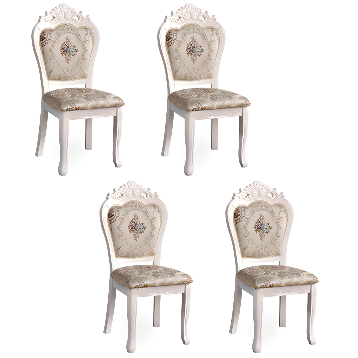 Victorian Style Wood Dining Set - Solid Wood Construction with Warranty - 5-Piece Set - image 3