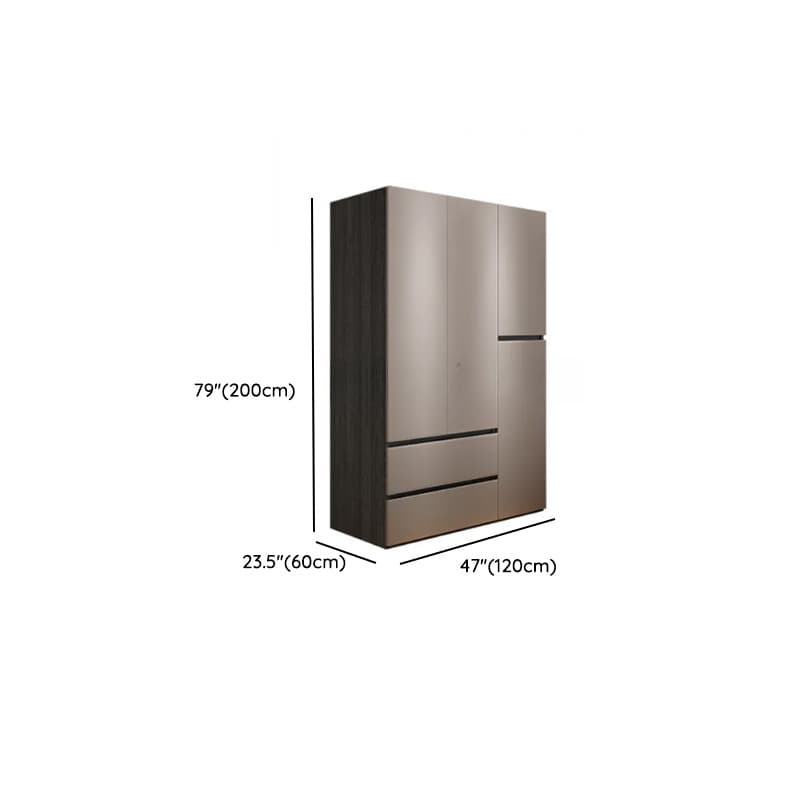 Sand Minimalist Laminate Cabinet Armoire with Soft Close Drawer, Soft Close Door, Interior Shelves, and Clothing Rod - image 8