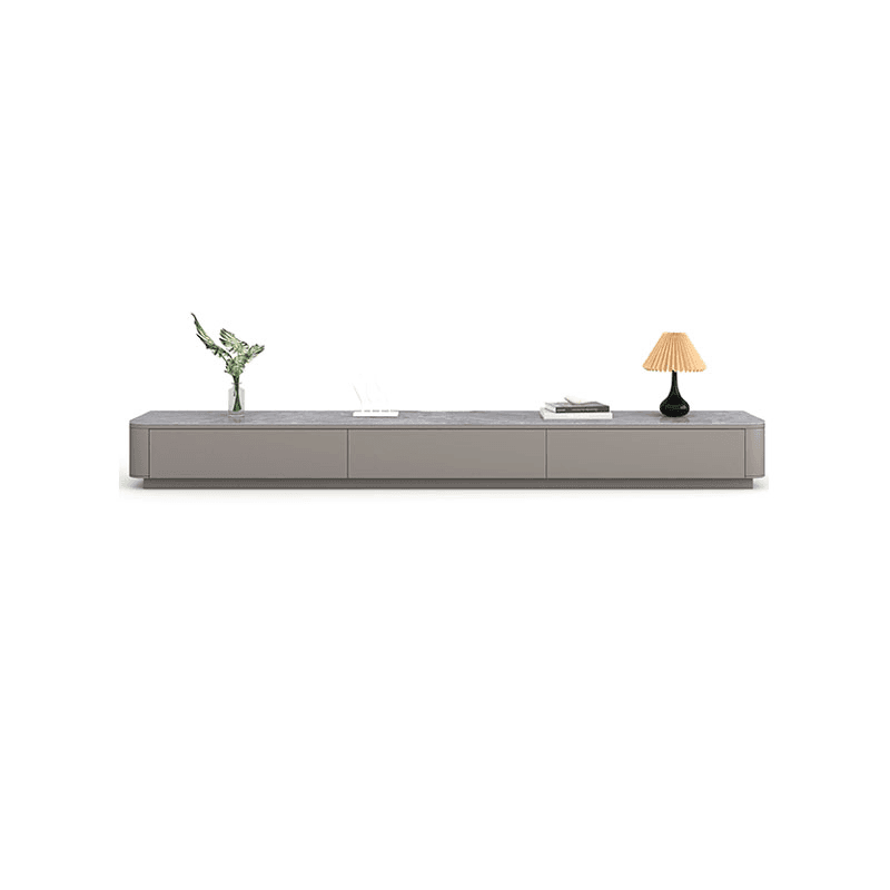 Rectangular Natural Wood TV Stand for Drawing Room