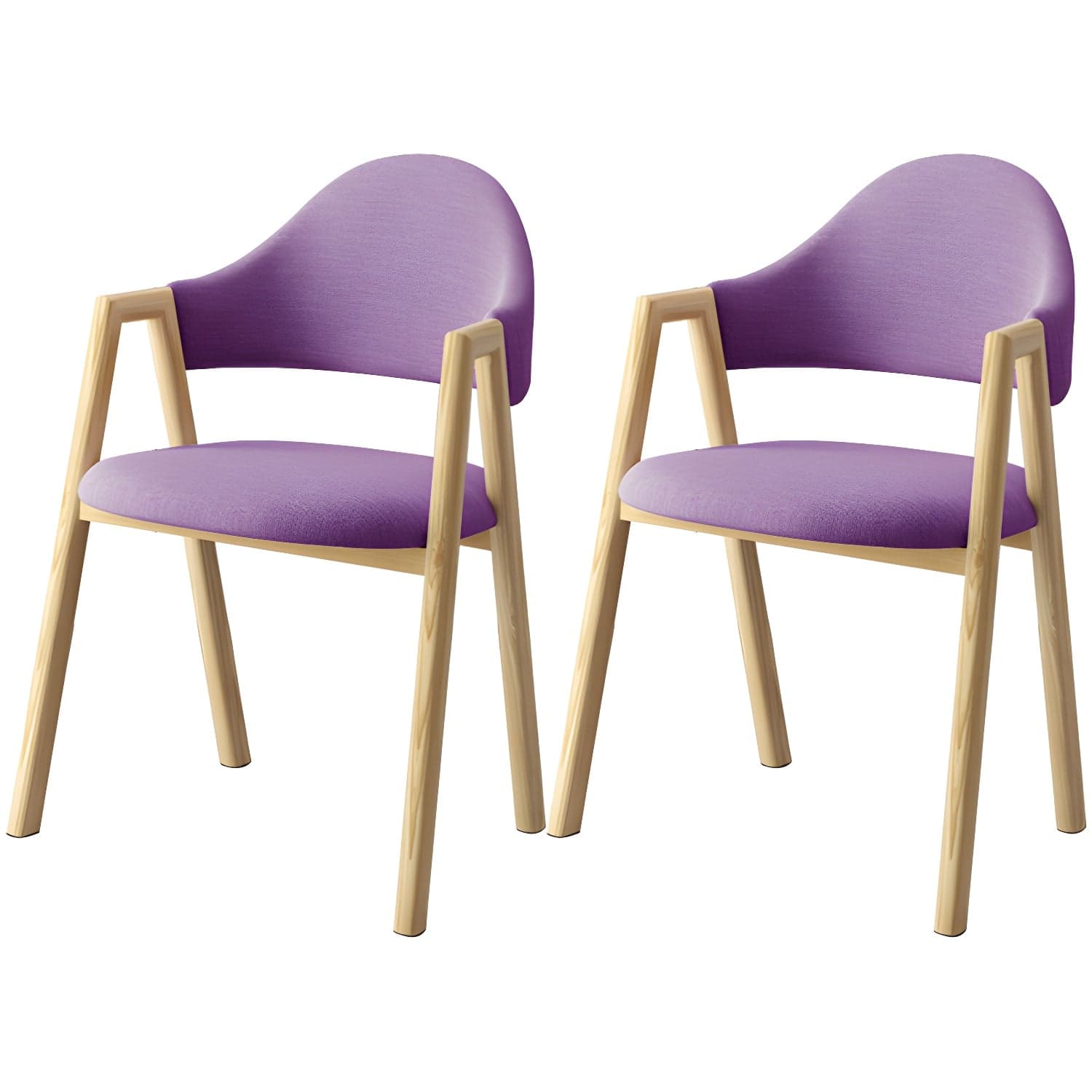 Scandinavian Study Room Metal Arm Chair Colorful Open Dining Chair with Natural Legs - image 14