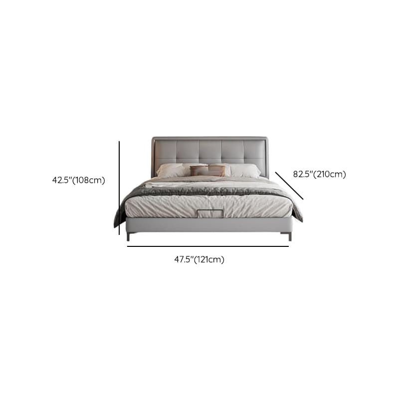 Light Gray Solid Color Storage Bed with Pine Wood Frame and Button-tufted Design for Living Room - image 12
