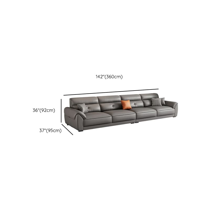 Casual Straight Scratch-repellent Sofa in Dove Grey with Horizontal Orientation, Latex Seat Fill, and Flared Arm - image 15