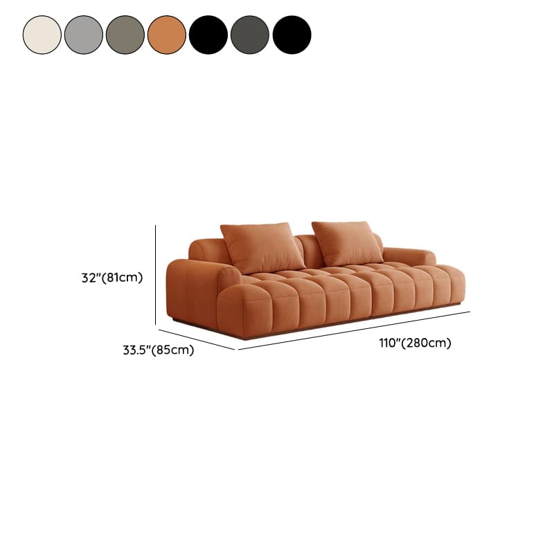 Tear Resistant Standard Sofa with Pu/Flannel Upholstery in Black/Dark Grey/White - image 20