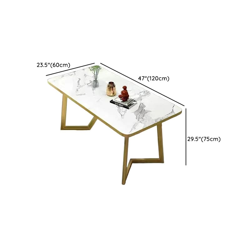 Dining Table Set in Luxurious Style with Recycled Wood Top and Sleighing Base - image 21