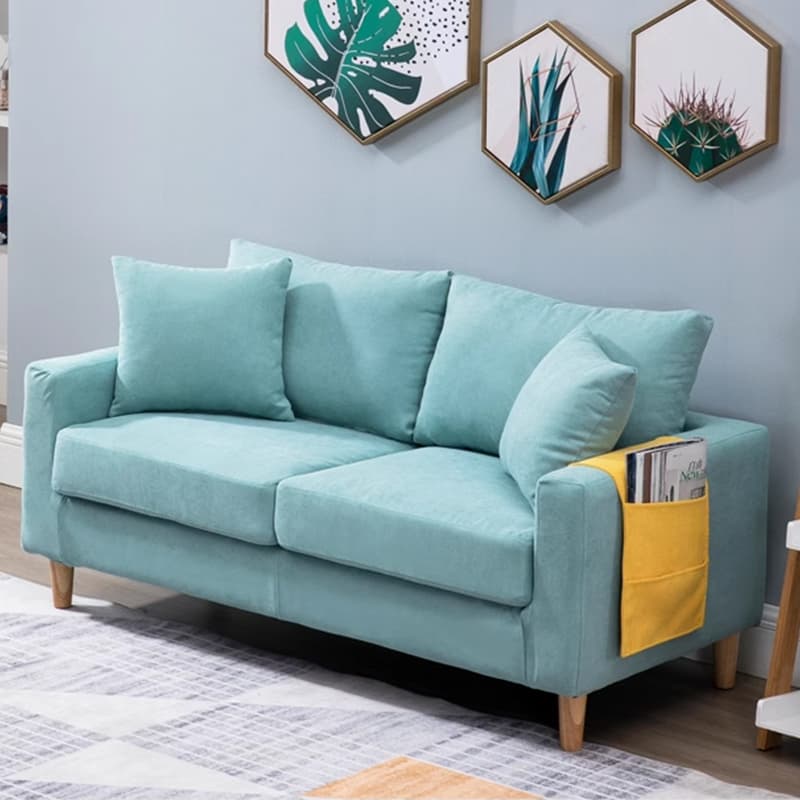 Contemporary Beige/Khaki/Gray Solid Color Standard Sofa with Storage, Wide Pillow Back and Square Arm - image 29