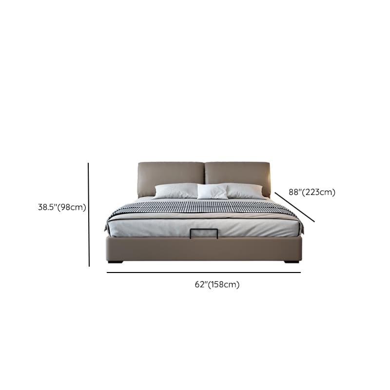 Storage Included Panel Bed with 3 Storage Boxes, Pine Wood Frame, and Sponge Upholstery - image 5