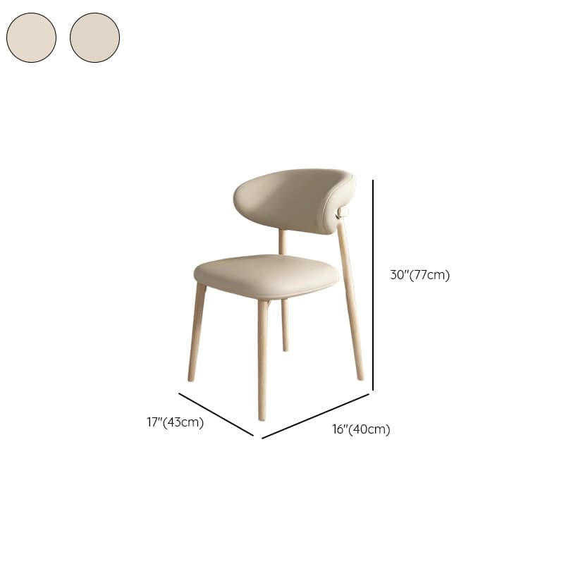 Modern Padded Armless Chair with Lumber Legs and Low Back - image 14