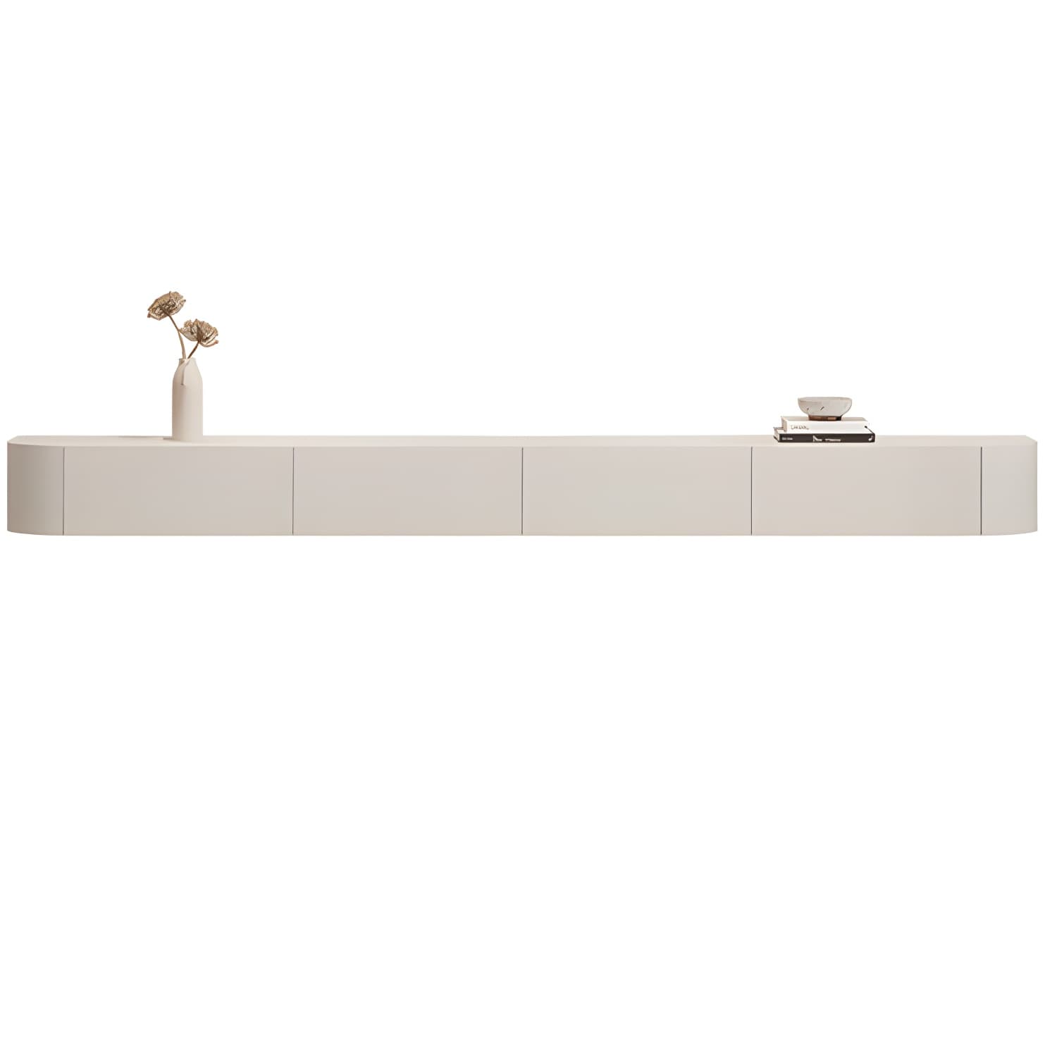 Modern Engineered Wood TV Stand Enclosed Storage Wall-mounted TV Console - image 9